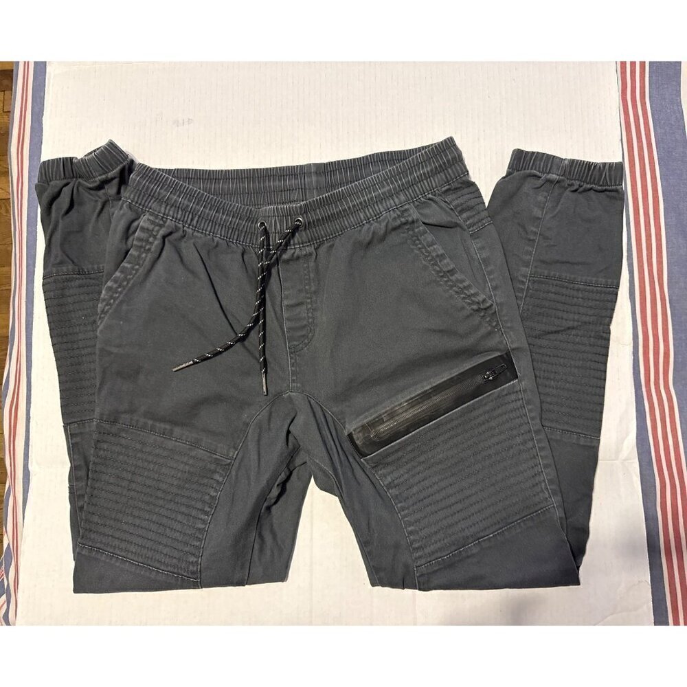 Men's Leftout Grey Moto Joggers Ring of Fire Size M